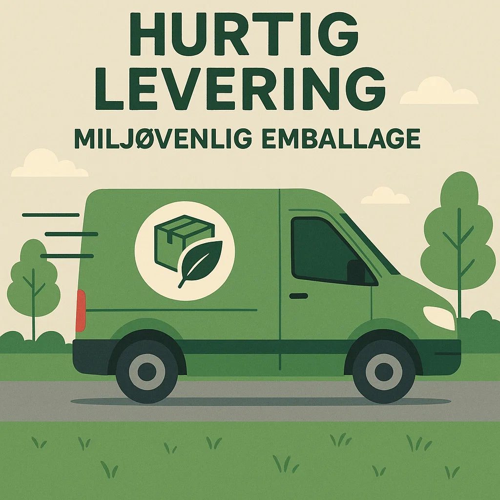 HURTIG LEVERING & MILJØVENLIG EMBALLAGE